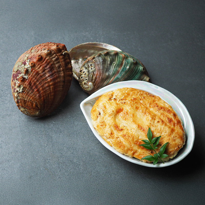 料亭のあわびグラタン